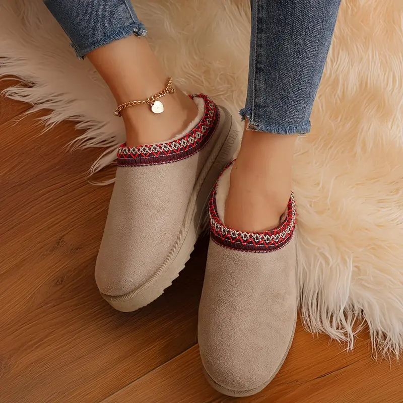 Slip On Mini Boot Slippers With Anti Slip Sole For Women