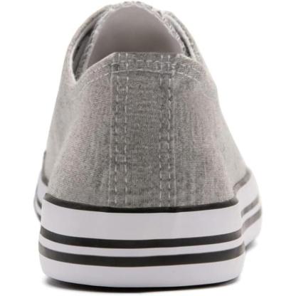 Mono Canvas Sneakers With Lace Up Detail - The Boston Boots