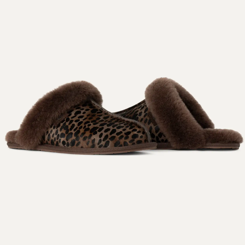 Scuffette Caspian Spotted Calf Hair Slipper