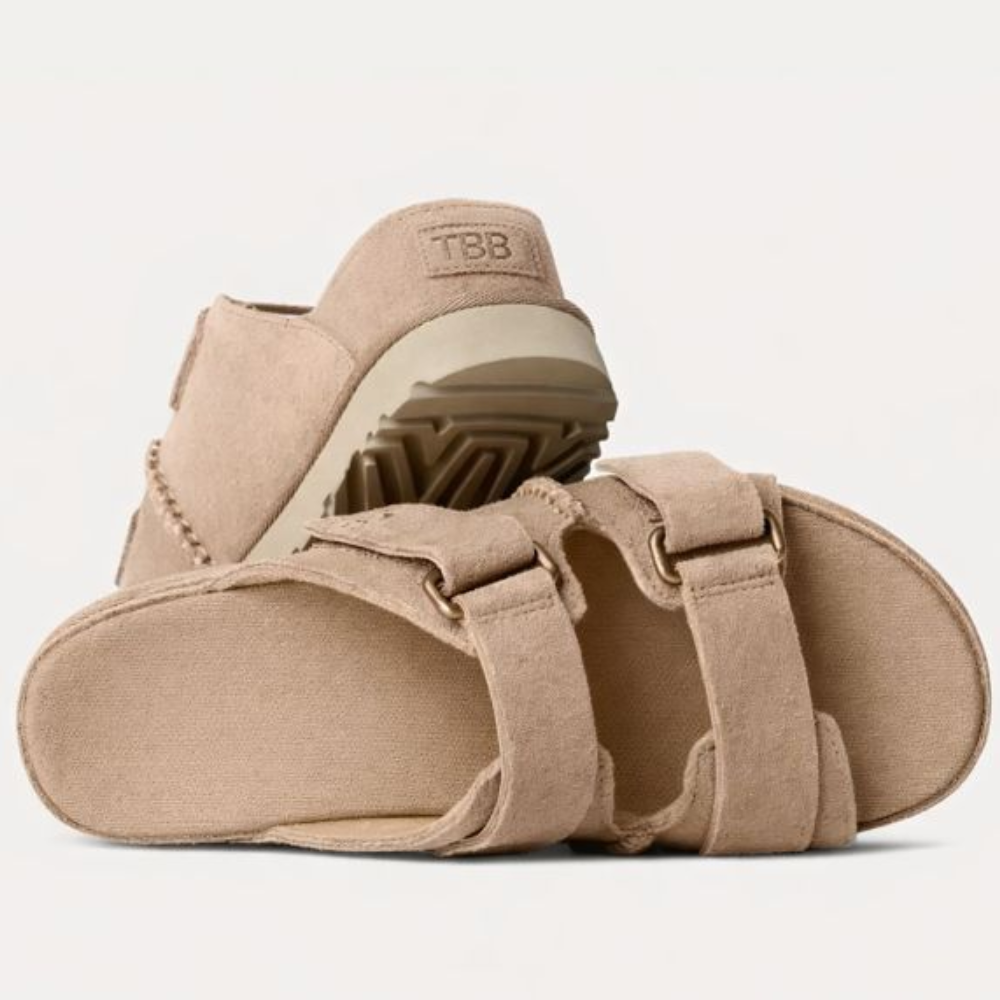 Comfort Suede Slide Sandals With Thick Platform Sole