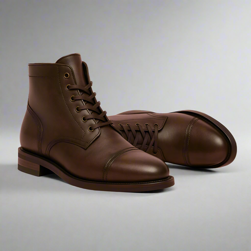 Polished Leather Dress Boots-The Boston Boots