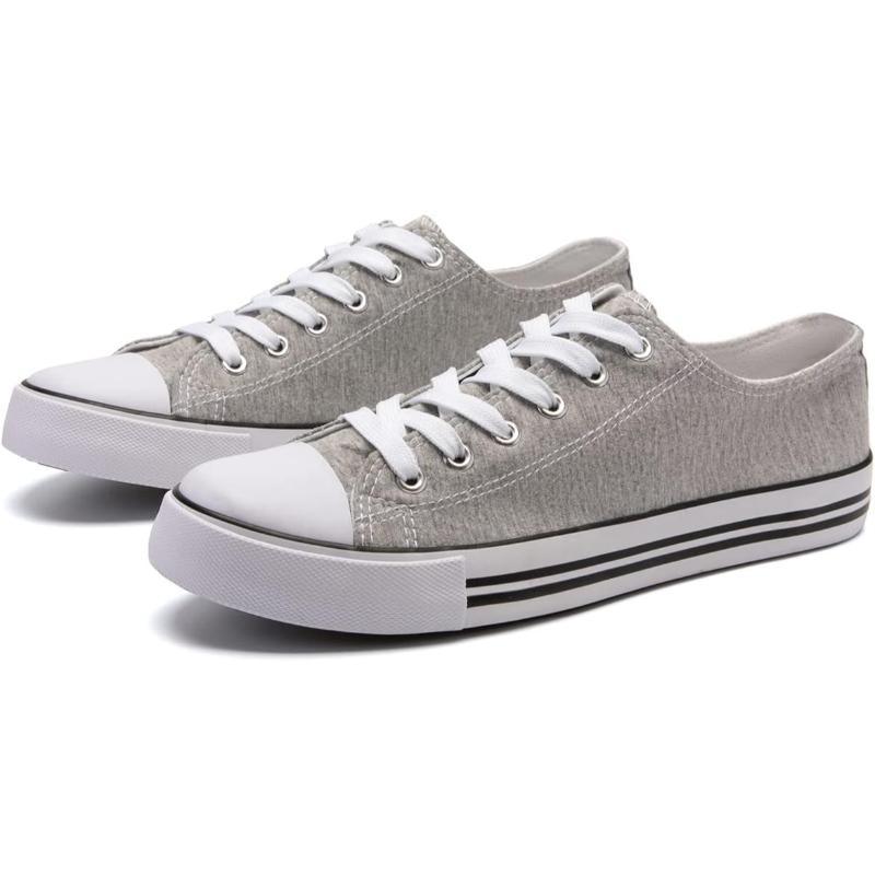 Mono Canvas Sneakers With Lace Up Detail - The Boston Boots