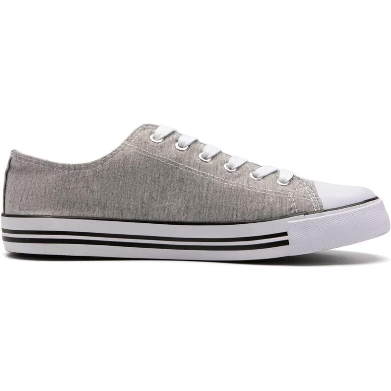 Mono Canvas Sneakers With Lace Up Detail - The Boston Boots