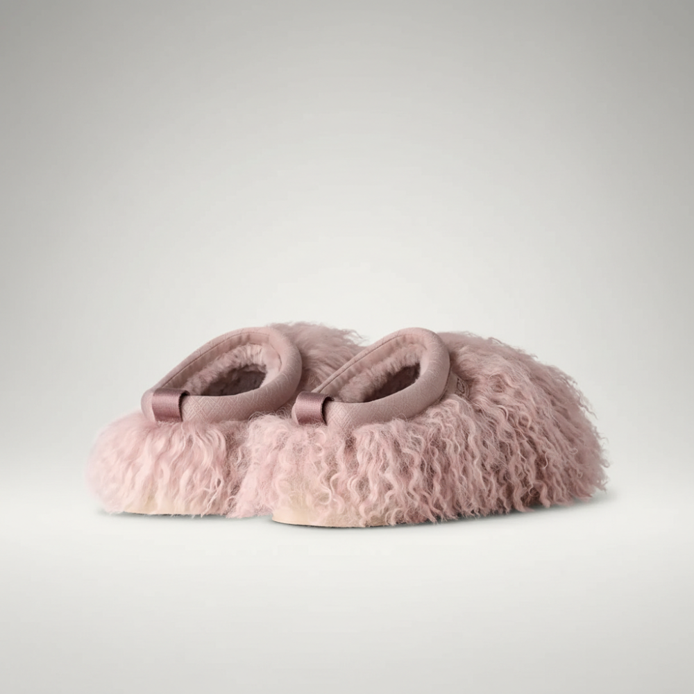 Tazz Fluff Momma Platform Sheepskin Slipper