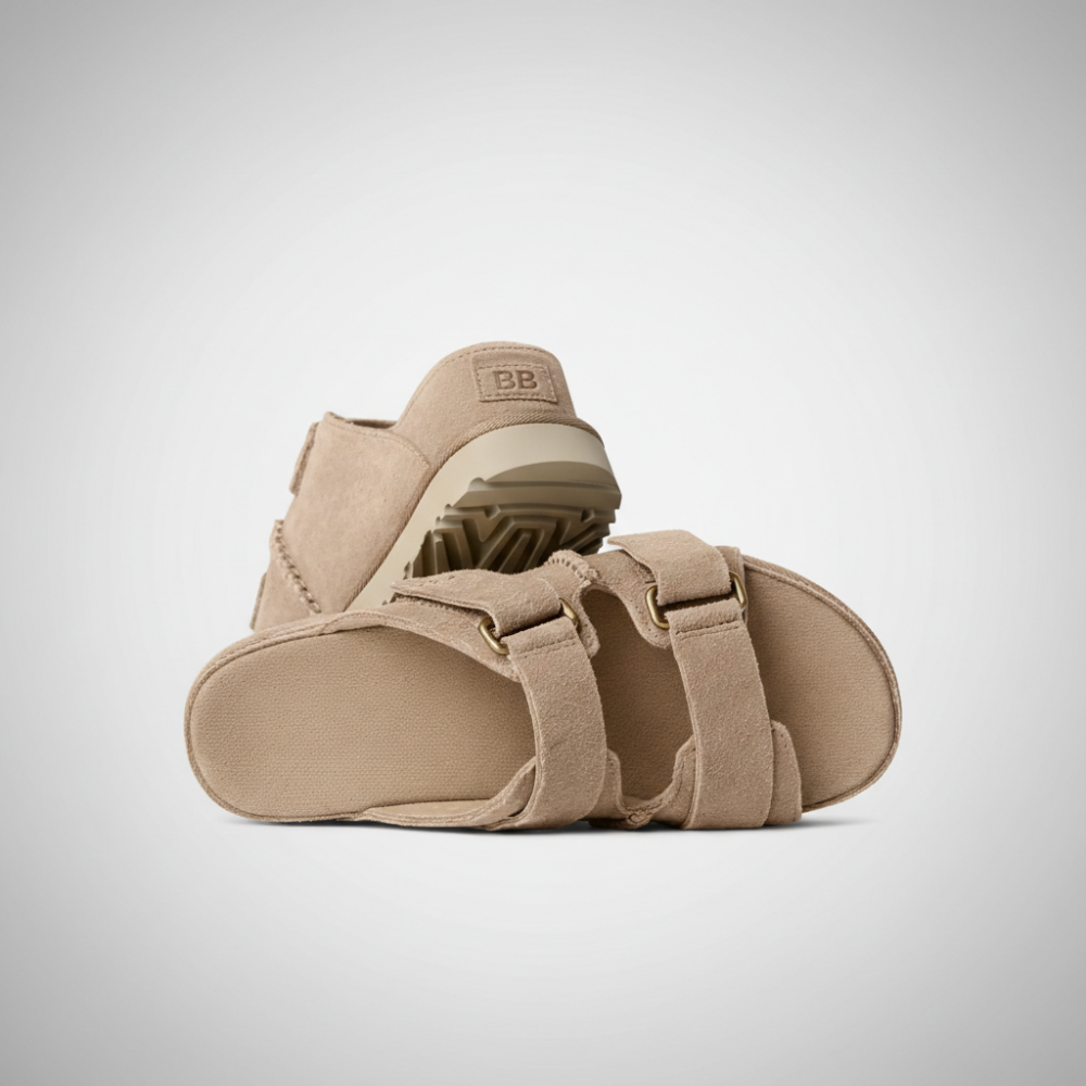 Goldenstar Platform Slide Sandals