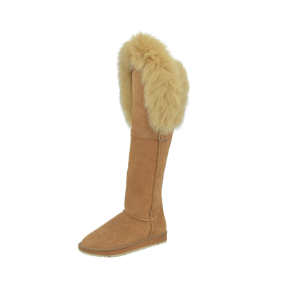 Tall Faux Fur Trim Winter Boots - The Boston Boots