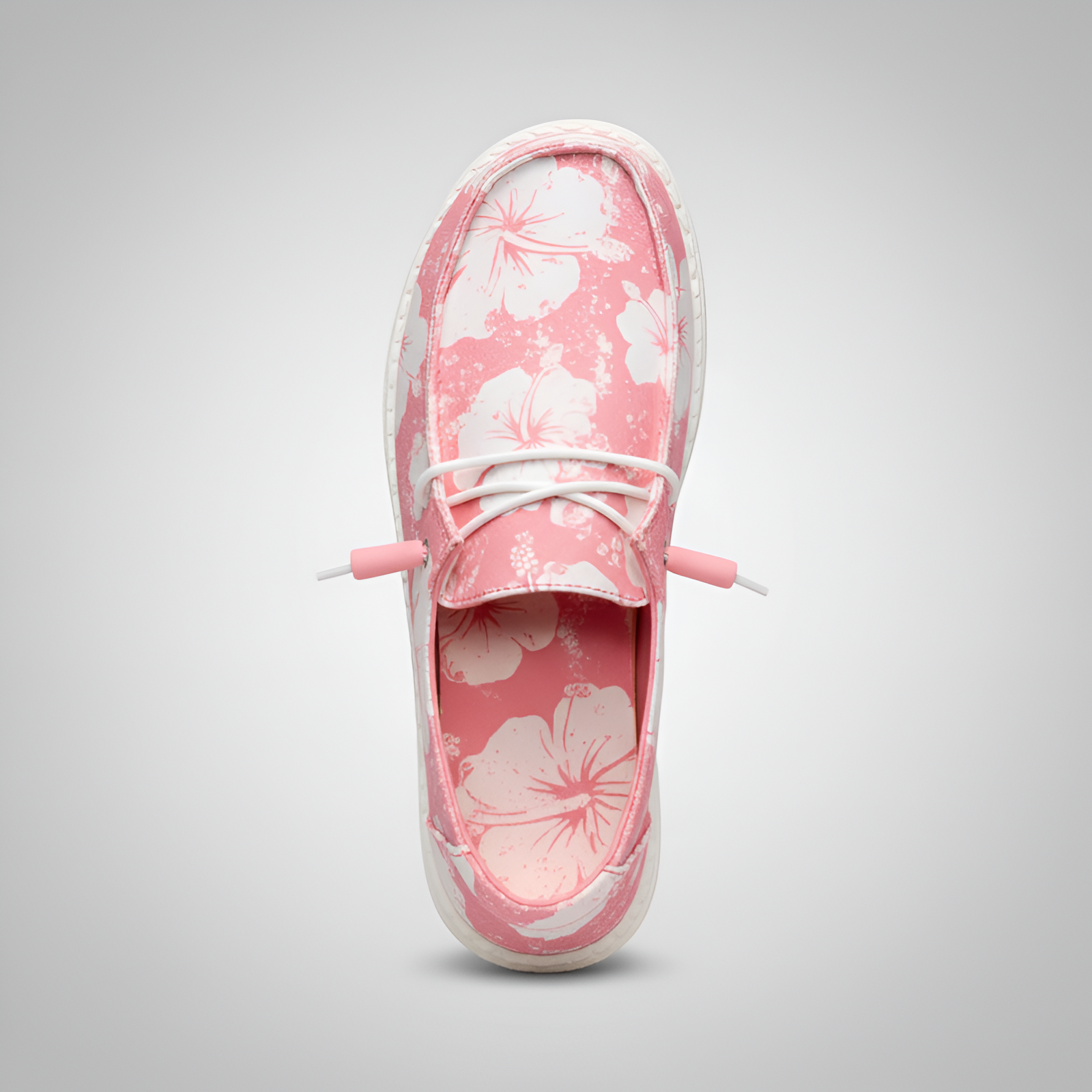 Hawaiian Floral Lace Up Walking Shoes For Women