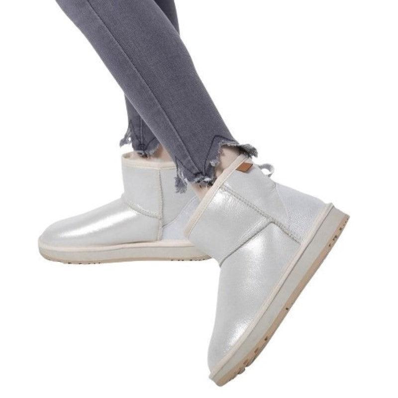 Leather Ankle Winter Snow Boots - The Boston Boots