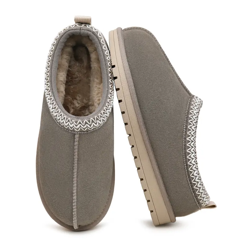Cuff Booties Cozy Fur Lined Warm Winter Shoes For Women