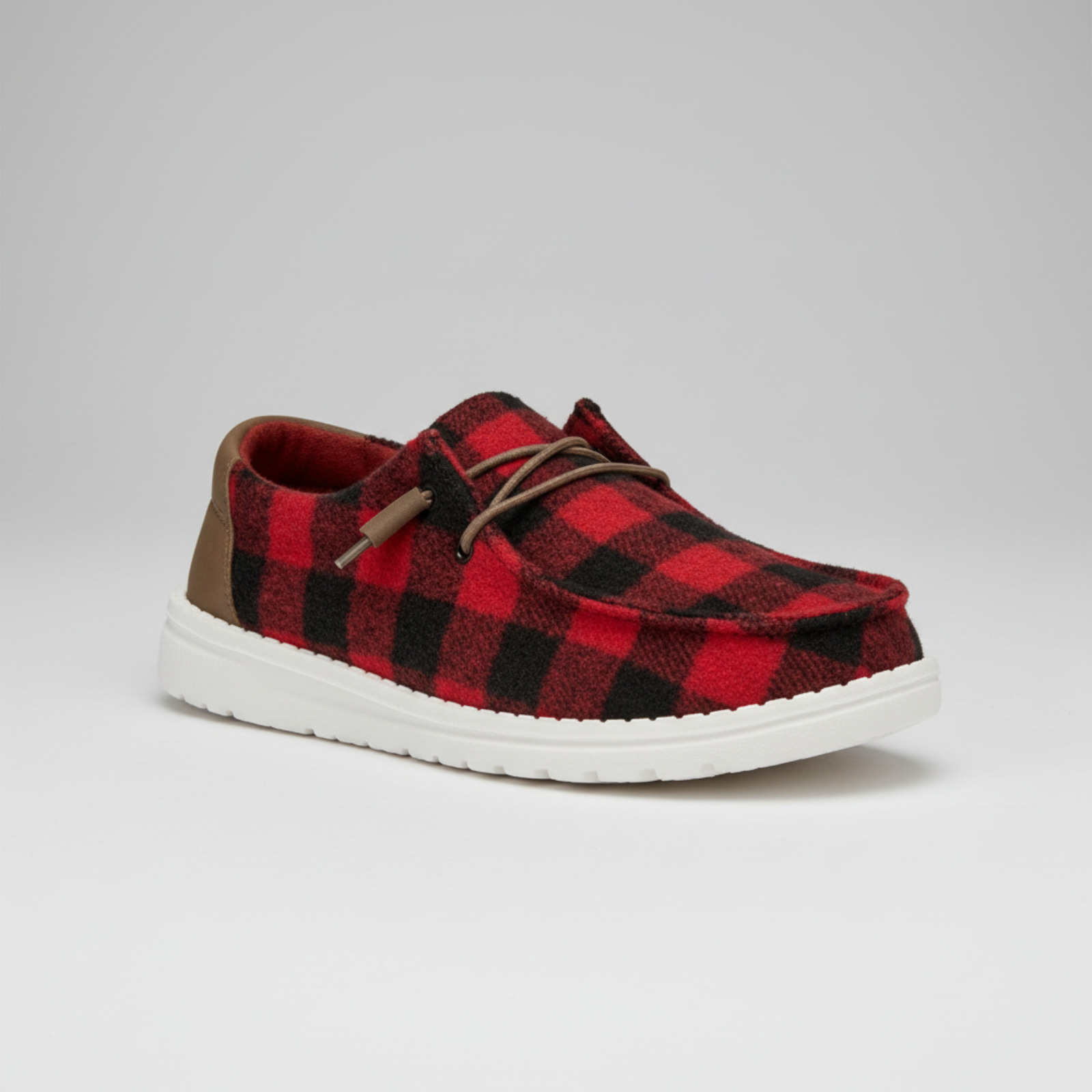 Buffalo Plaid Slip On Casual Comfort Shoes For Women
