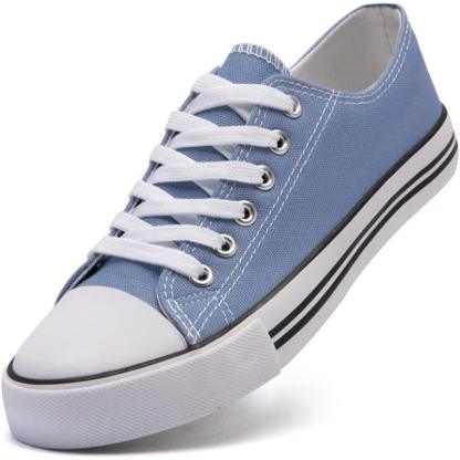 Mono Canvas Sneakers With Lace Up Detail - The Boston Boots