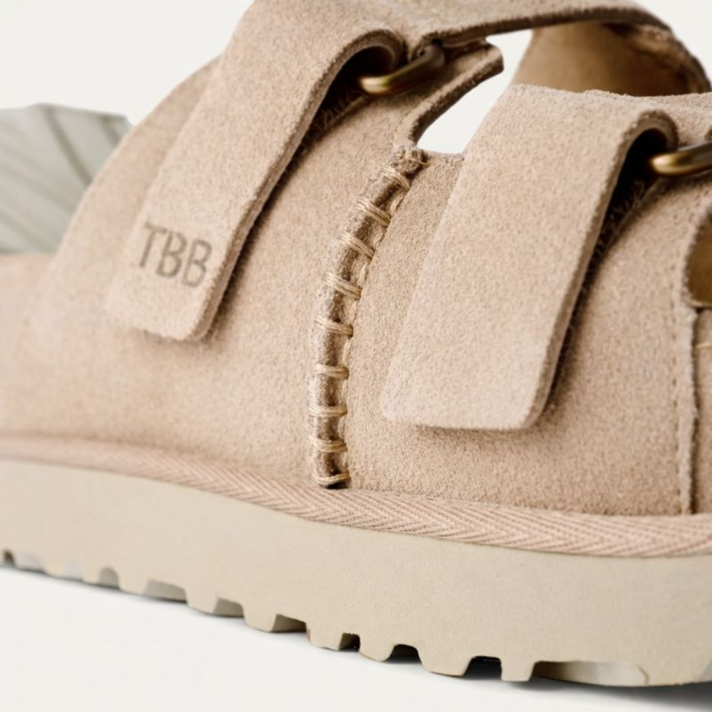 Comfort Suede Slide Sandals With Thick Platform Sole