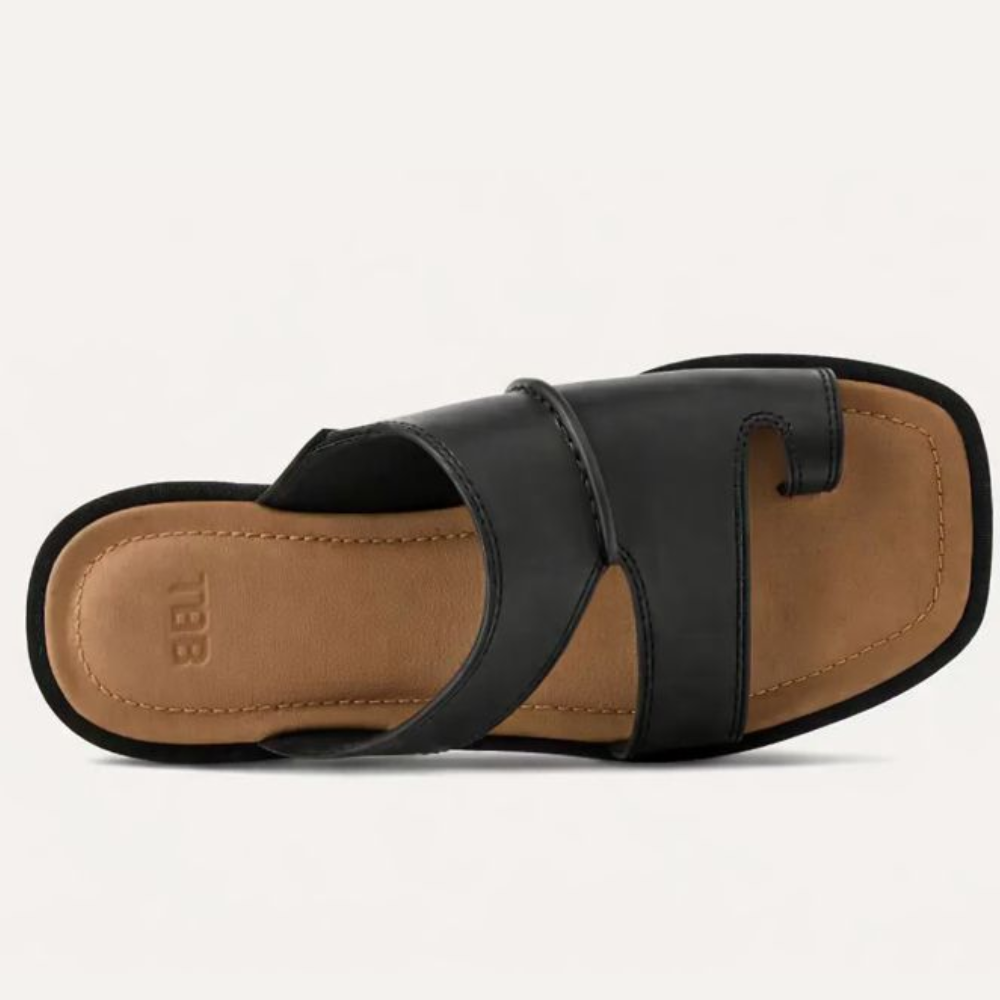 Casual Flat Slide Sandals with Cushioned Insole