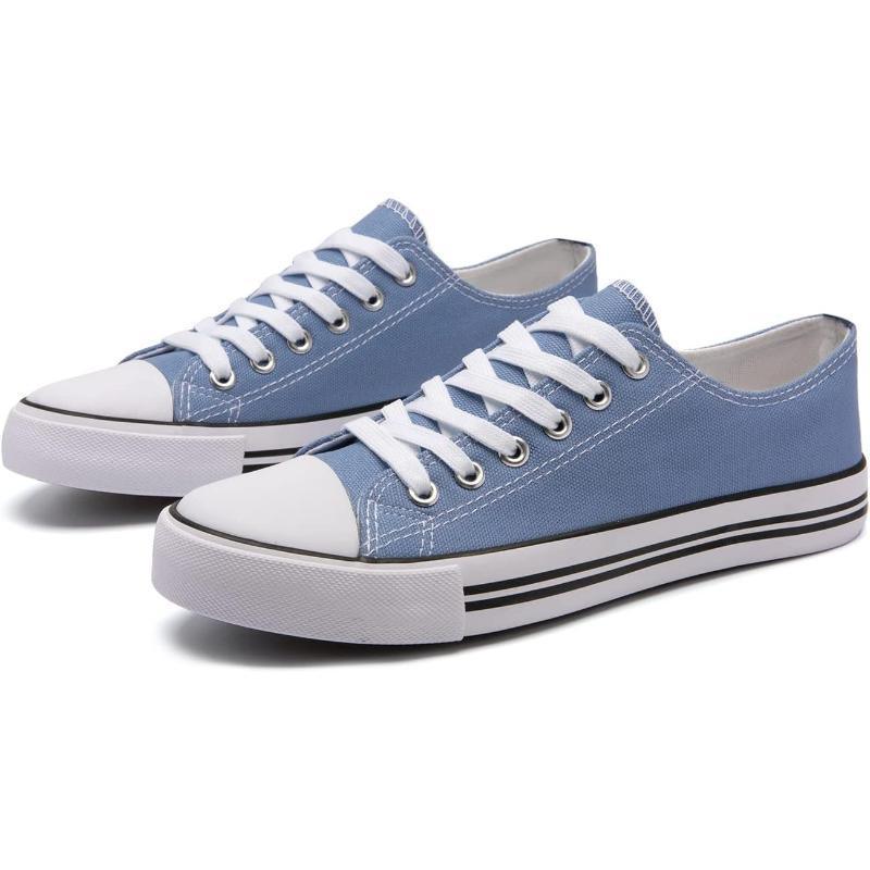 Mono Canvas Sneakers With Lace Up Detail - The Boston Boots