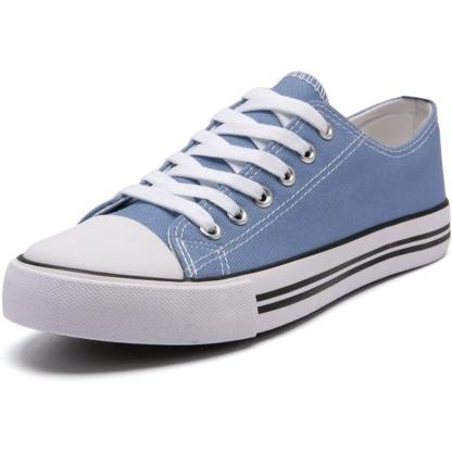 Mono Canvas Sneakers With Lace Up Detail - The Boston Boots