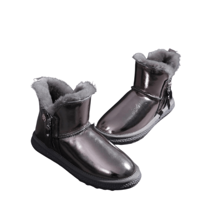 Fur Lined Ankle Short Casual Leather Boots - The Boston Boots