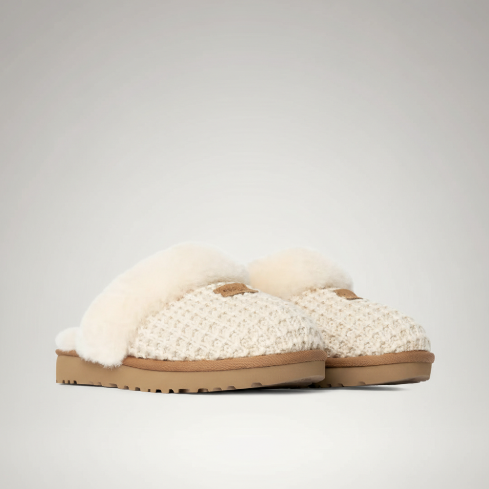 Cozy Slipper Knit Sheepskin Lined Slipper