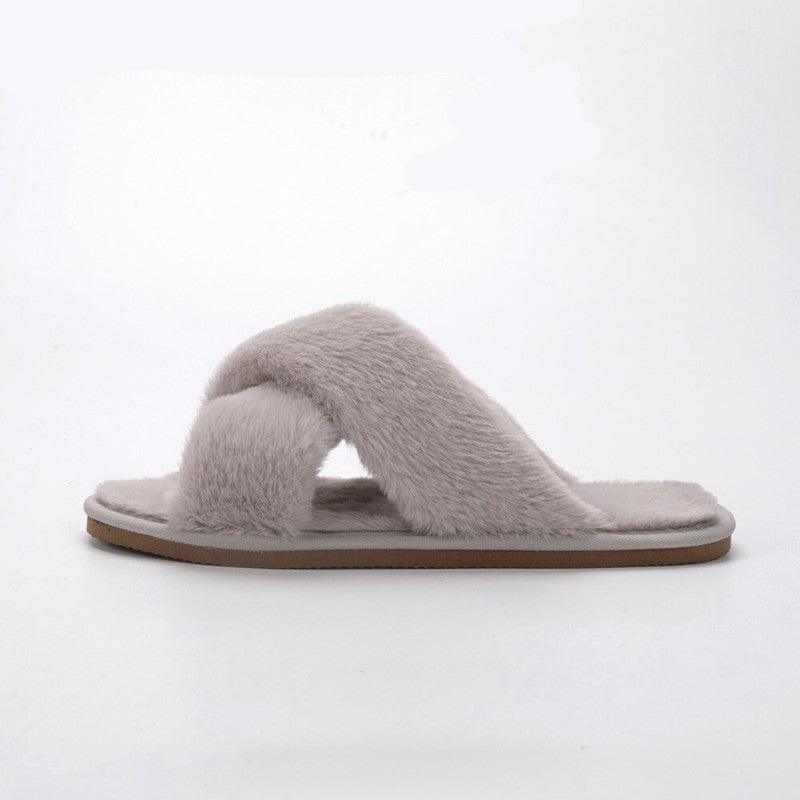 Plush Winter Slippers Soft Fur Lined Indoor Footwear-The Boston Boots