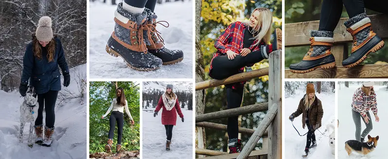 Product Introduction of ALEADER Women's Winter Anti-Slip Fashion Warm Snow Boots | Waterproof Shell Hiking Boots | Classic Versatile Duck Boots | Brown Grey Walking Shoes Footwear 5