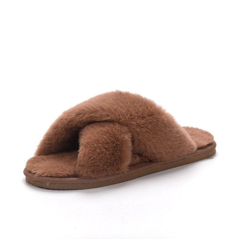 Plush Winter Slippers Soft Fur Lined Indoor Footwear-The Boston Boots
