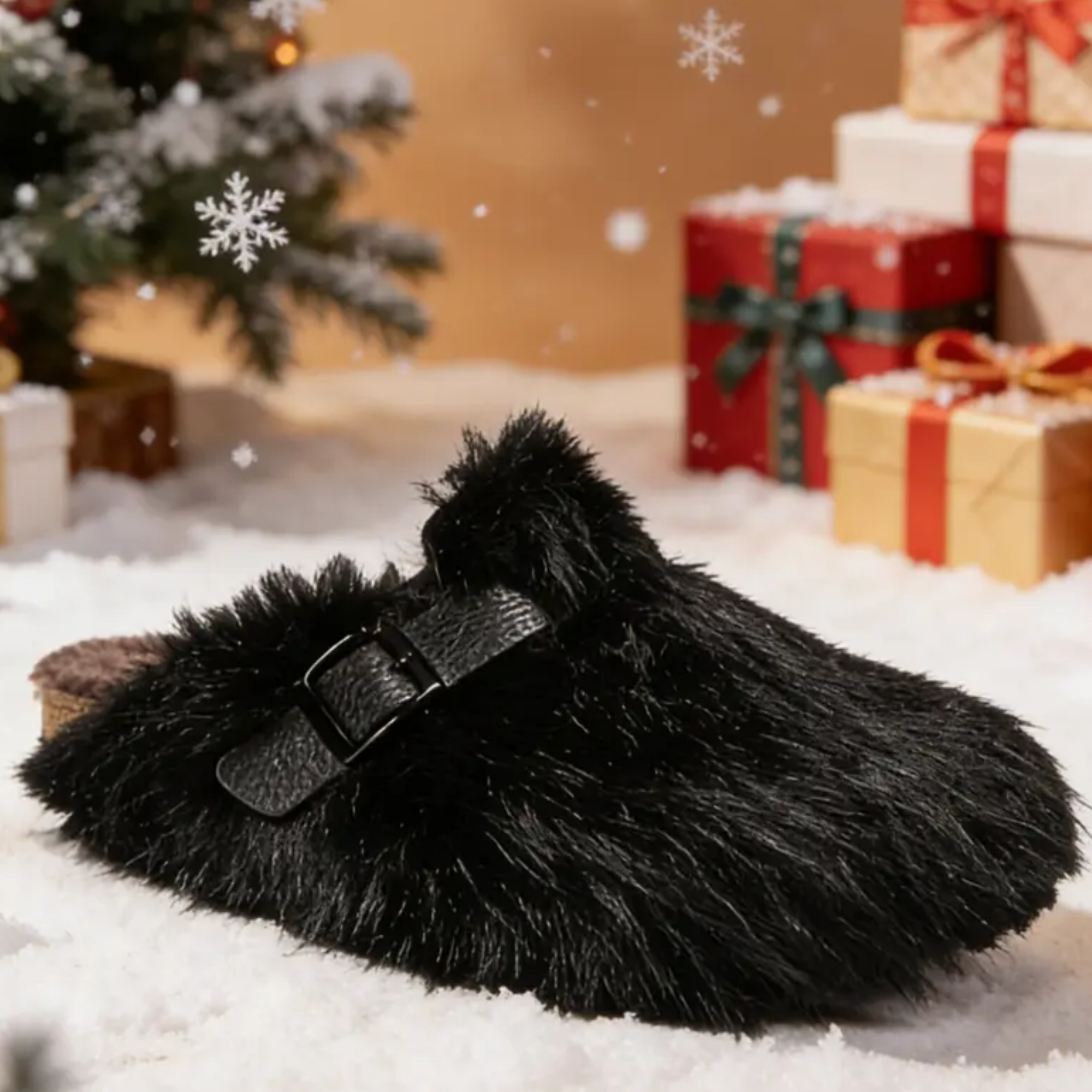 High Quality Faux Fur Warm Slippers For Men And Women