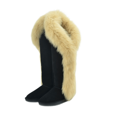 Leather High Over The Knee Snow Boots - The Boston Boots