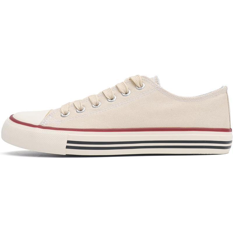 Mono Canvas Sneakers With Lace Up Detail - The Boston Boots