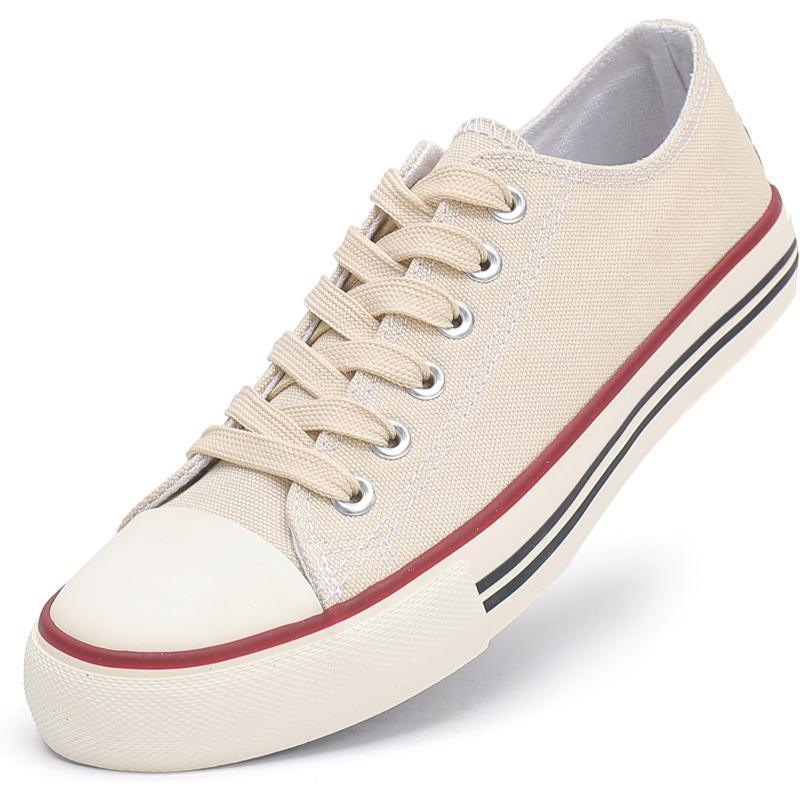 Mono Canvas Sneakers With Lace Up Detail - The Boston Boots