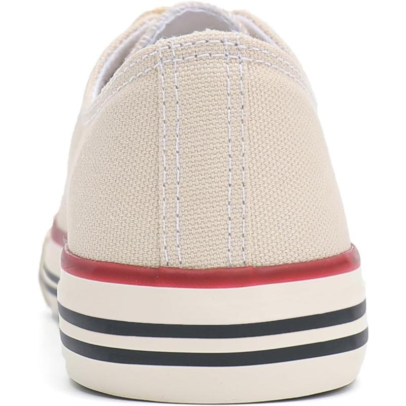 Mono Canvas Sneakers With Lace Up Detail - The Boston Boots