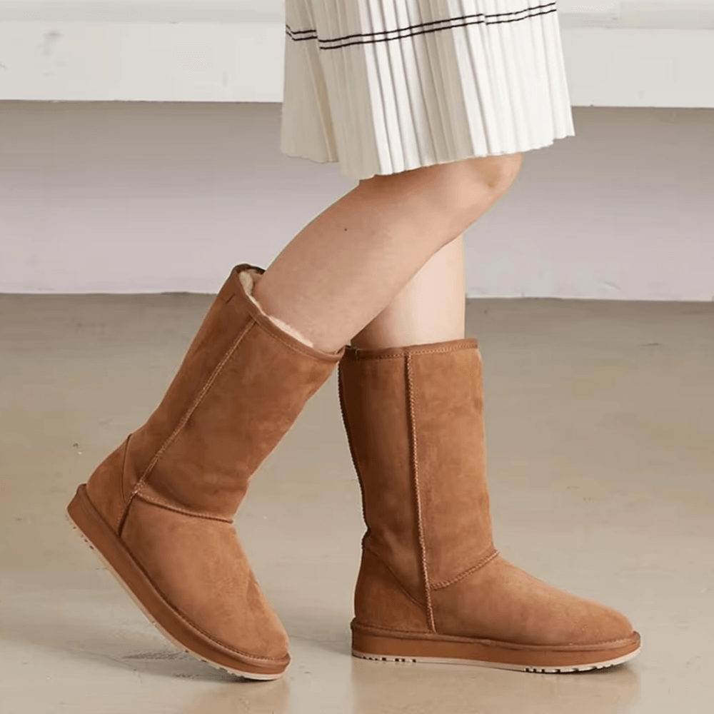 Tall Fur Snow Boots-The Boston Boots