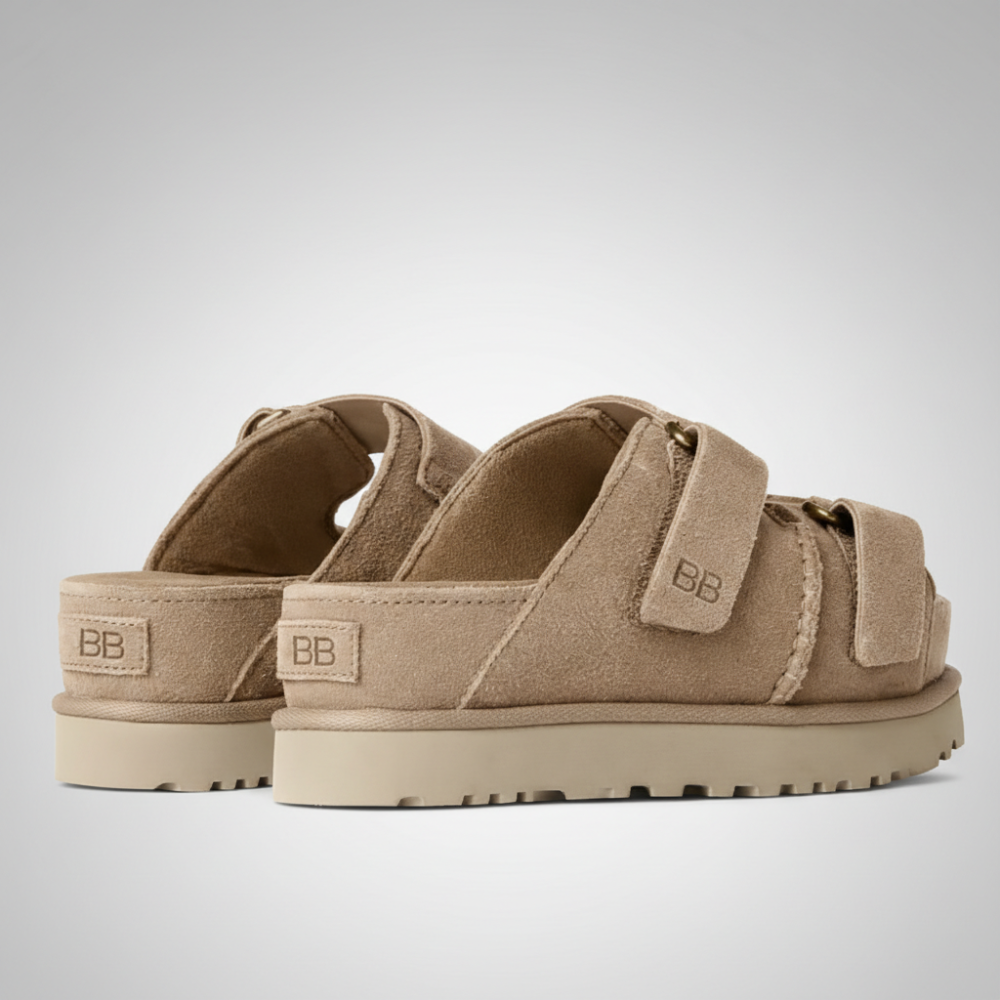 Goldenstar Platform Slide Sandals