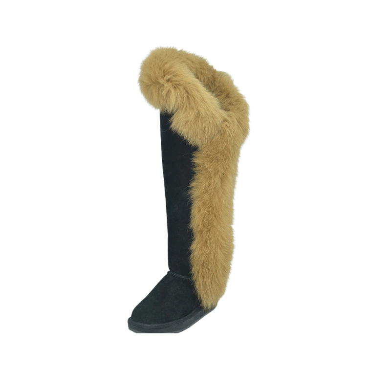 Tall Faux Fur Trim Winter Boots - The Boston Boots