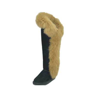 Tall Faux Fur Trim Winter Boots - The Boston Boots