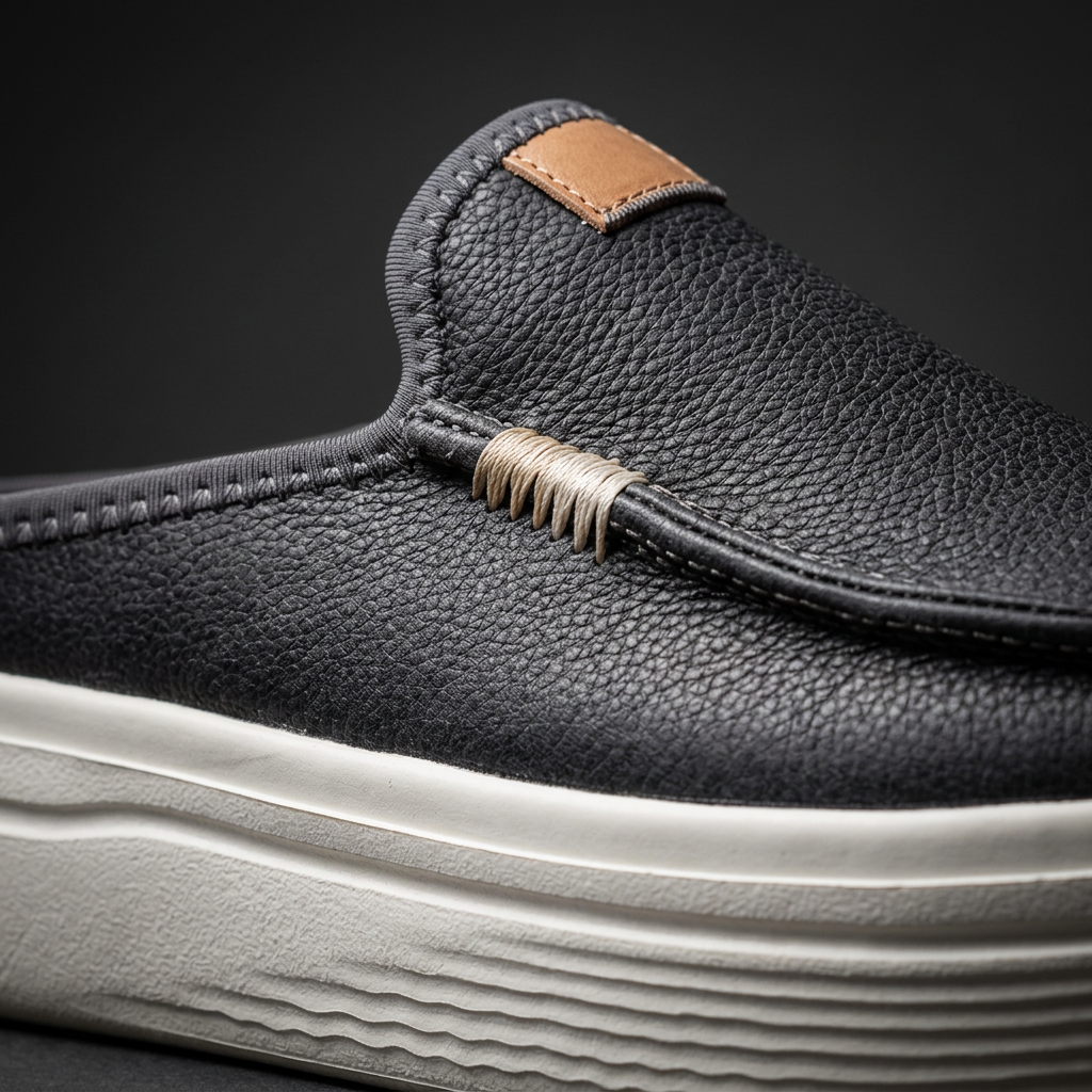 Women's Platform Leather Slip-On Mule