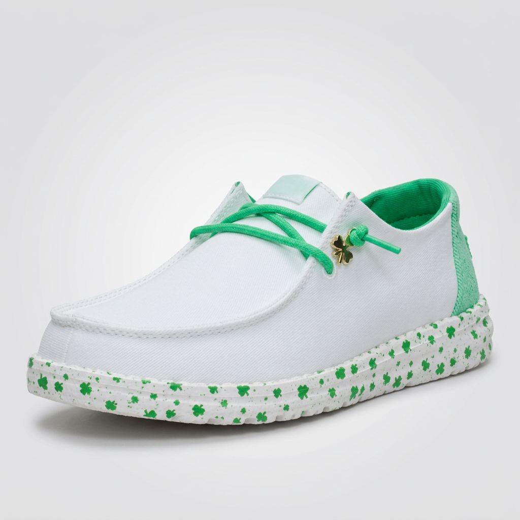 White / Green - 3/4 Front