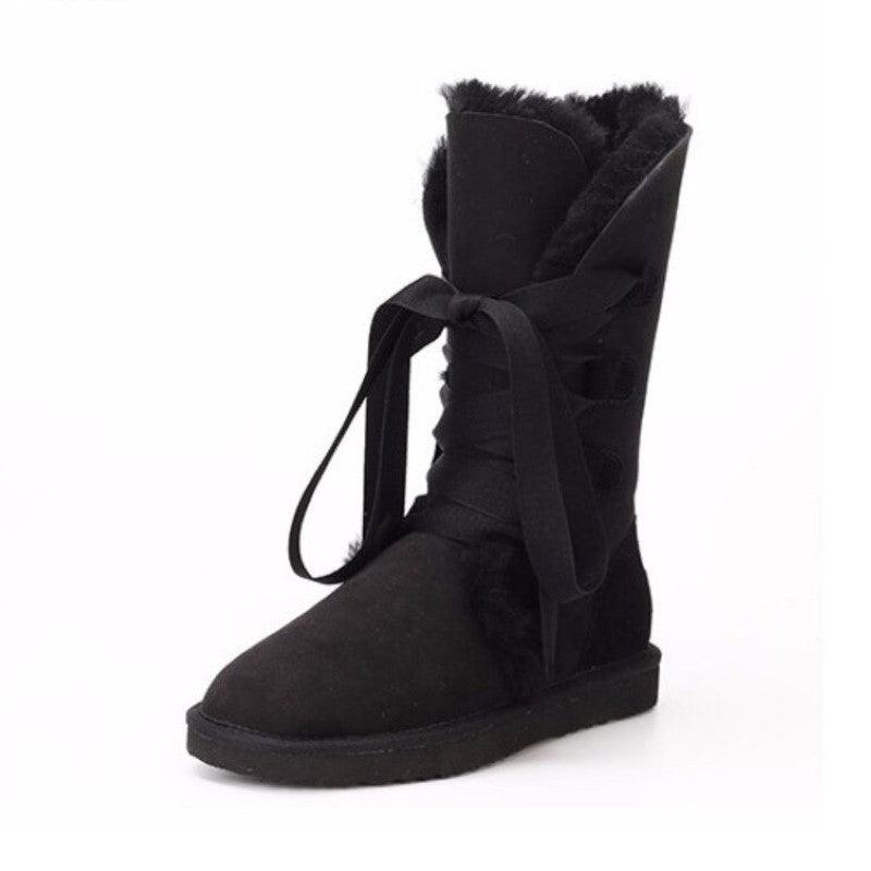 High Lace-Up Snow Boots-The Boston Boots