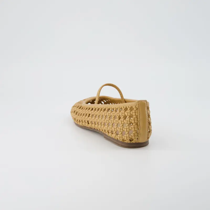 Woven Mary Jane Ballet Flats With Cushioned Insole For Women