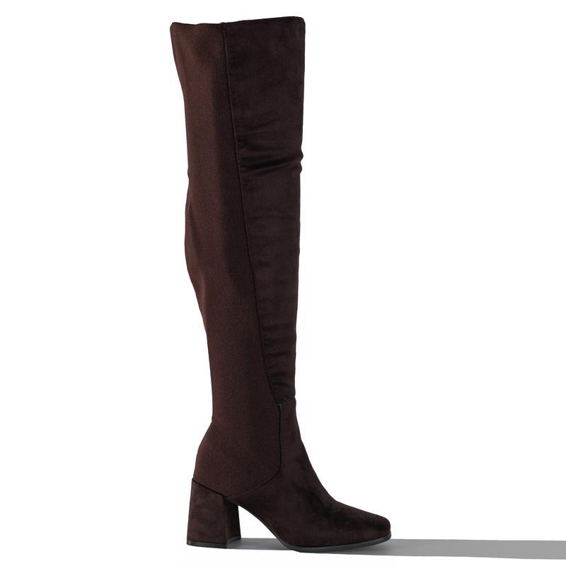 High Plain Suede Boots With Comfortable Fit For Women