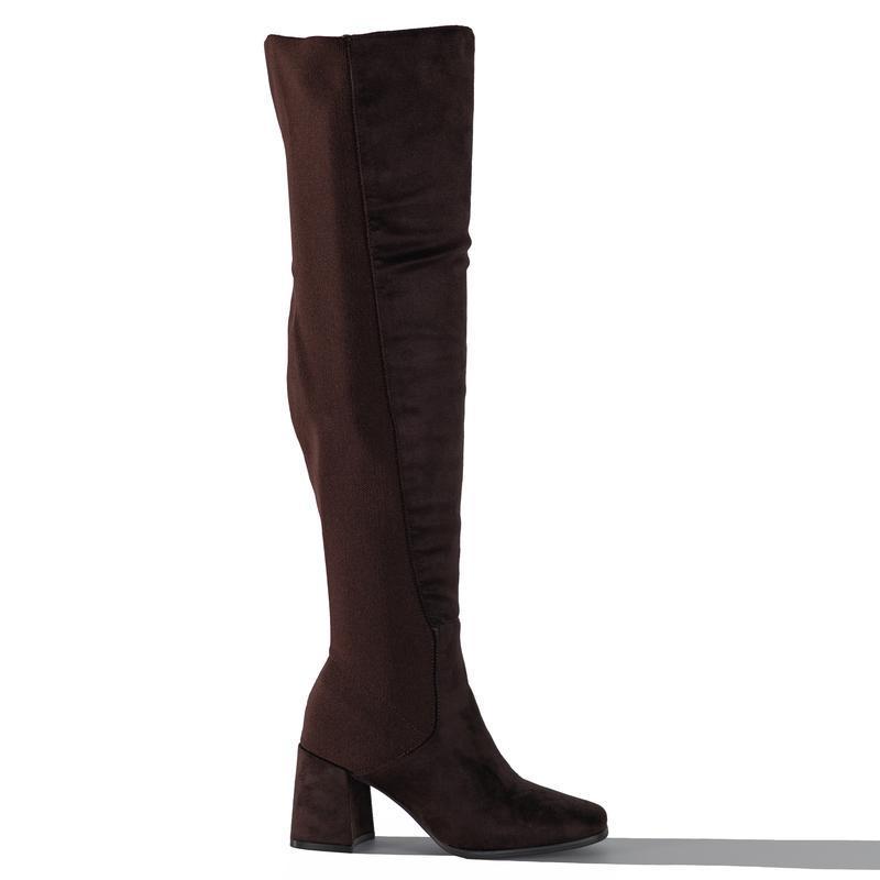 High Plain Suede Boots With Comfortable Fit For Women