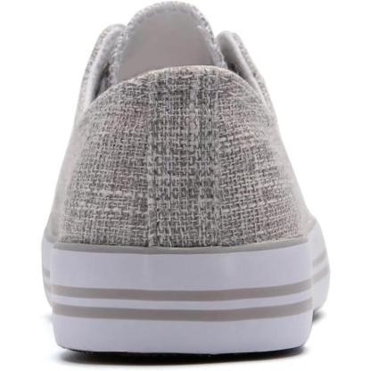 Mono Canvas Sneakers With Lace Up Detail - The Boston Boots