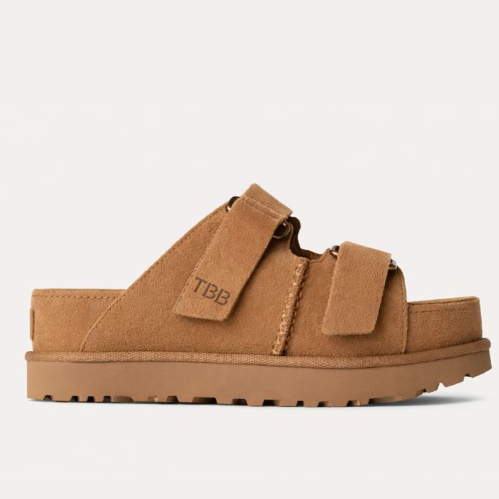 Comfort Suede Slide Sandals With Thick Platform Sole
