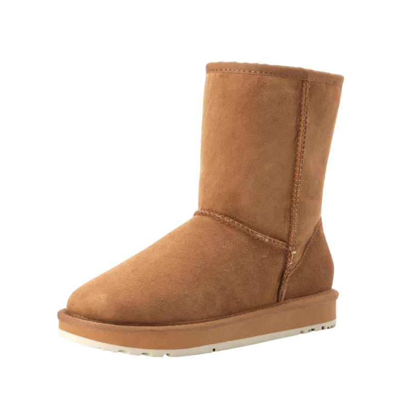 Suede Leather Women's Casual Winter Snow Boots - The Boston Boots