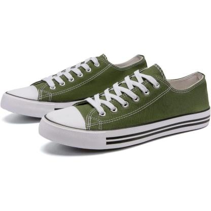 Solid Color Canvas Lace Up Shoes For Men - The Boston Boots