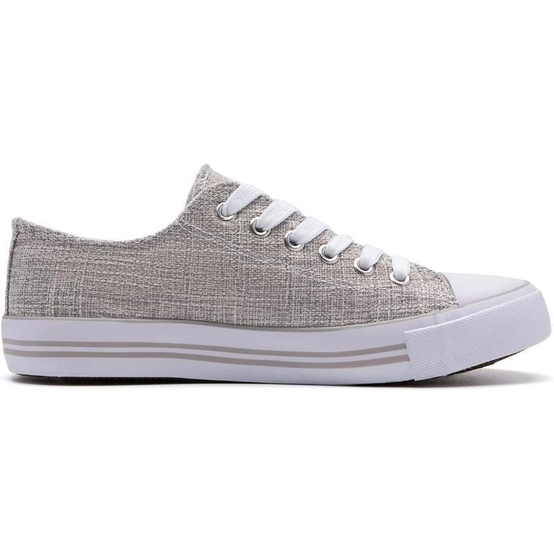 Mono Canvas Sneakers With Lace Up Detail - The Boston Boots