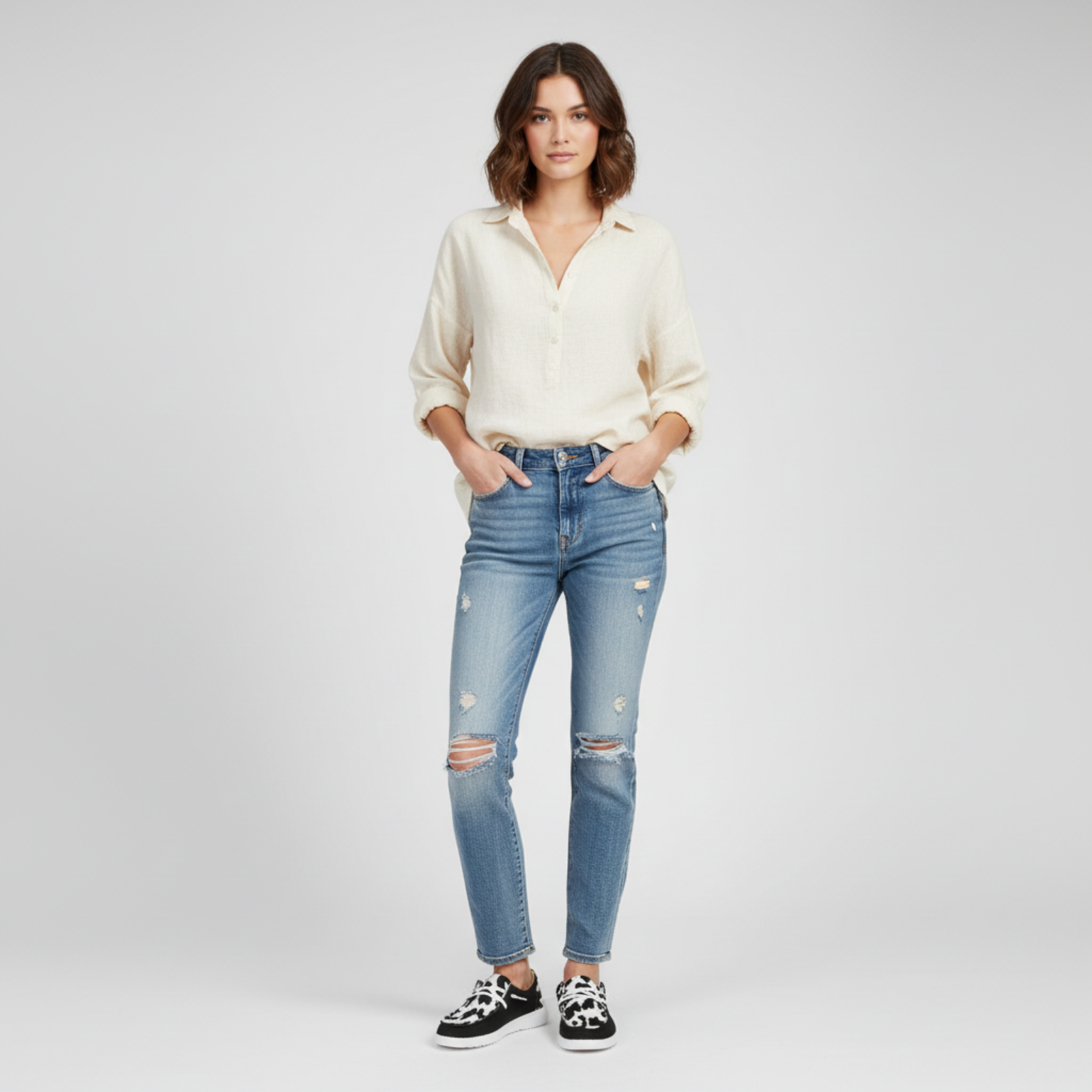 Animal Print Slip On Casual Comfort Shoes For Women