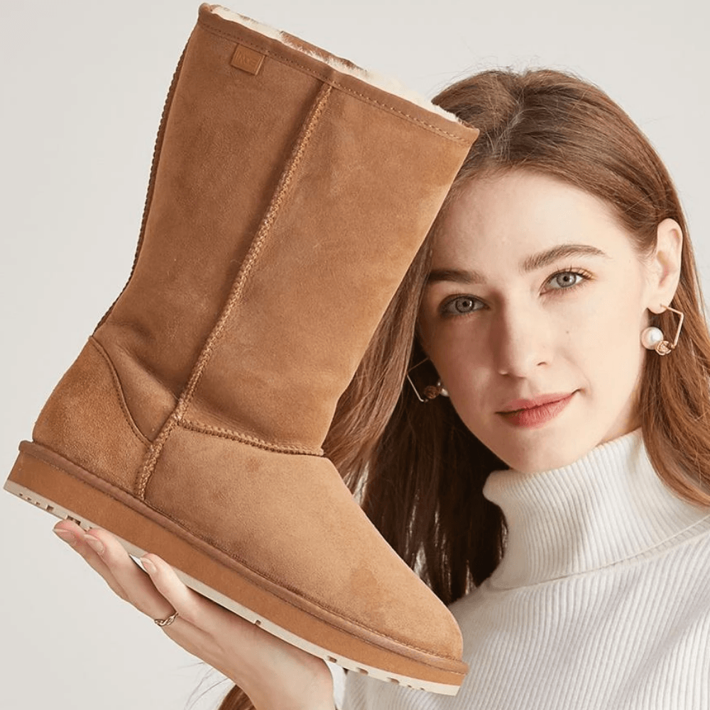 Tall Fur Snow Boots-The Boston Boots