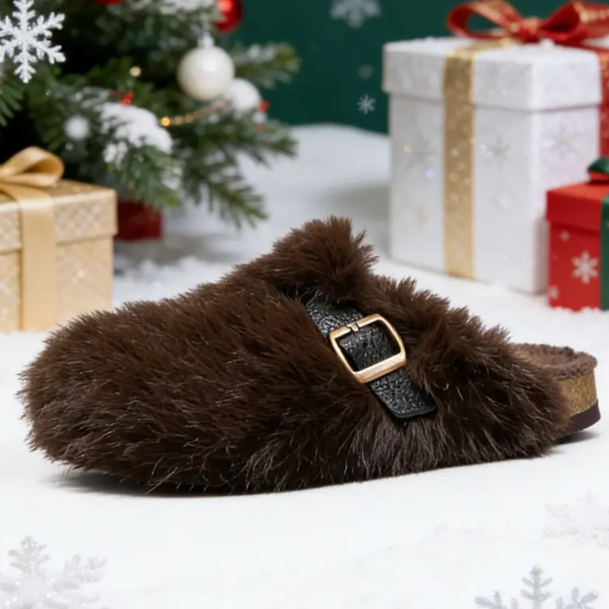 High Quality Faux Fur Warm Slippers For Men And Women
