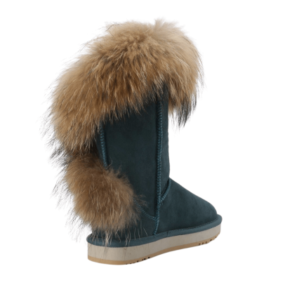 Women's Fur Lined Suede Leather Boots - The Boston Boots