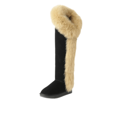 Tall Faux Fur Trim Winter Boots - The Boston Boots