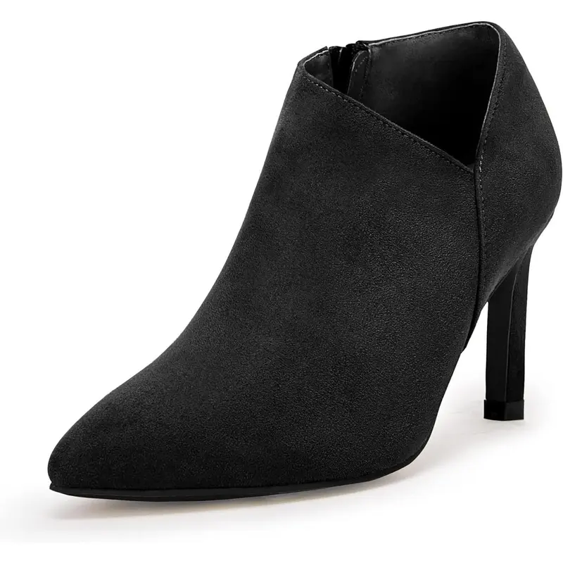 Stylish Pointed Suede Boots With Zipper For Women